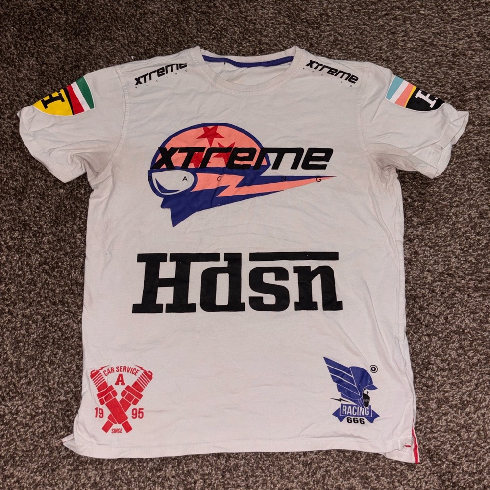 White Graphic Hdsn Racing T-Shirt